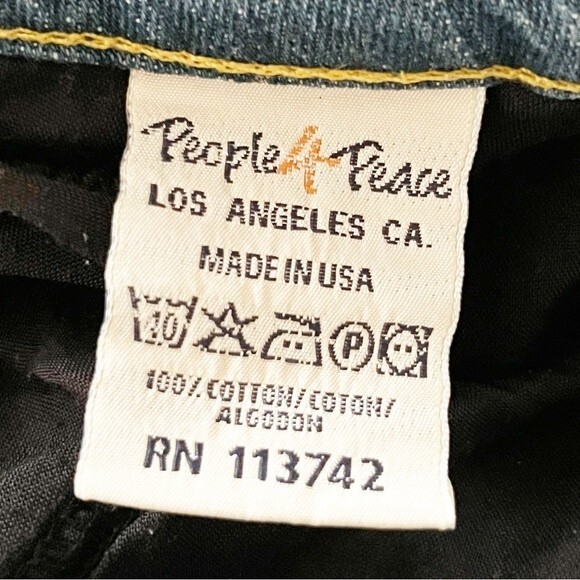 PEOPLE FOR PEACE BOHO PAISLEY EMBROIDERED LOW RISE BOOTCUT JEANS SIZE 30 - Picture 11 of 13